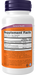 NOW Foods Hyaluronic Acid with MSM, supplement facts label, side of bottle