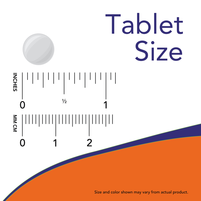 NOW Foods Melatonin 3 mg Lozenges, lozenge size reference chart