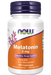 NOW Foods Melatonin 3 mg Lozenges, 180 count, front of bottle