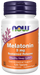 NOW Foods Melatonin 5 mg Sustained Release Tablets, 120 count, front of bottle