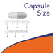 NOW Foods Glucosamine & Chondroitin with MSM capsule size comparison graphic with measurement scale
