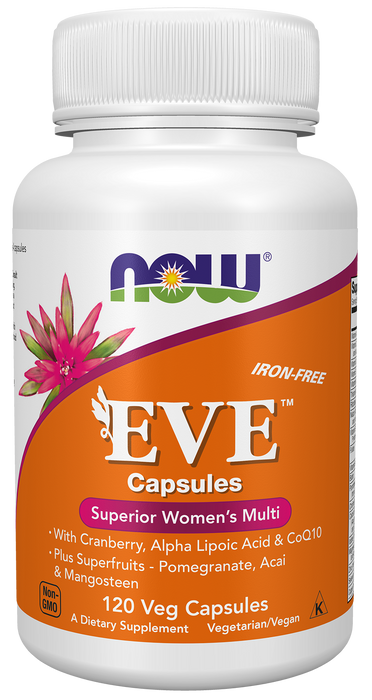 NOW Foods Eve Women's Multiple Vitamin, 120 veg capsules, front of bottle