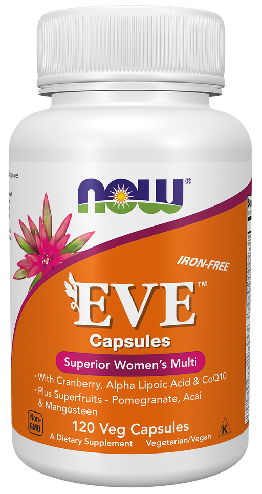 NOW Foods Eve Women's Multiple Vitamin, 120 veg capsules, front of bottle
