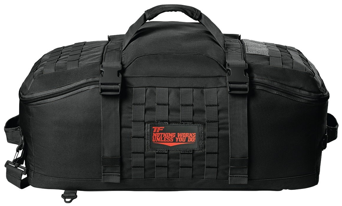 Tiger Fitness Tactical Barrel Duffel Bag (Comes with 3D TF NWUYD Black/Orange Logo Patch)