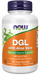 NOW Foods DGL with Aloe Vera, 100 veg capsules, front of bottle