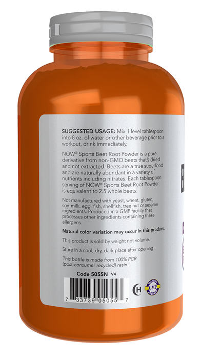NOW Foods Beet Root Powder, 12 oz, left side panel