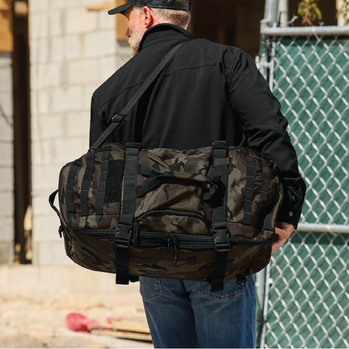Tiger Fitness Tactical Barrel Duffel Bag (Comes with 3D TF NWUYD Black/Orange Logo Patch)