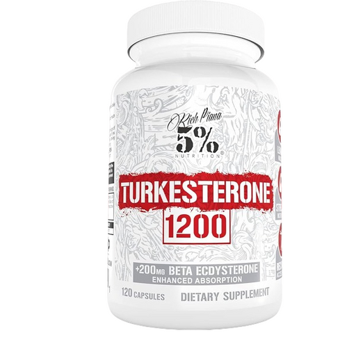 5% Nutrition Turkesterone 1200 | Muscle Growth & Strength Support 120 Capsules 