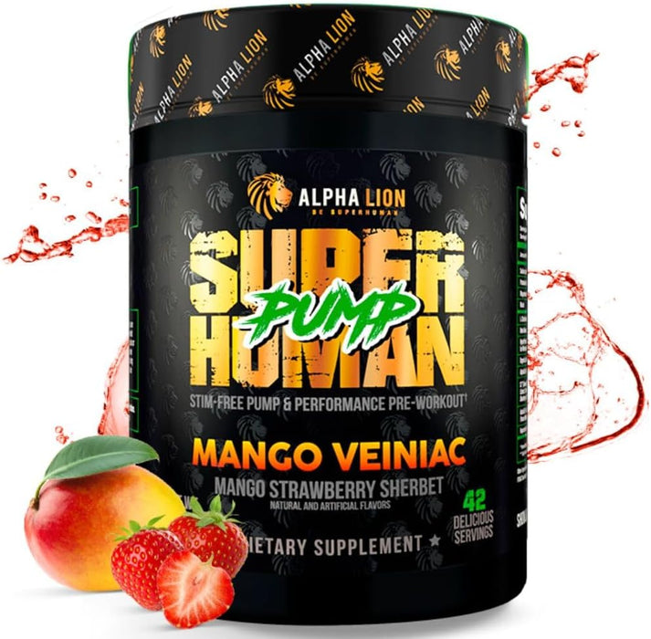 Alpha Lion Superhuman® Pump – Stimulant-Free Pre-Workout for Skin-Splitting Muscle Pumps