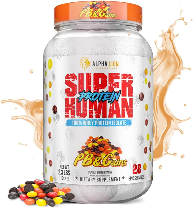 Alpha Lion Superhuman Protein Whey Isolate – PB & Gains Tub