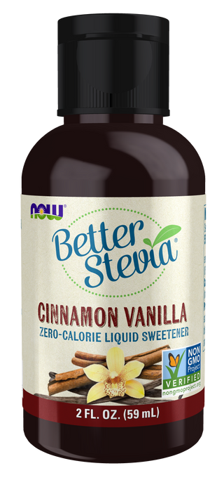 NOW Foods BetterStevia Liquid Cinnamon Vanilla 2 fl oz