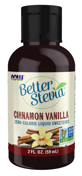 NOW Foods BetterStevia Liquid Cinnamon Vanilla 2 fl oz