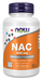 NOW Foods NAC 600 mg, 120 veg capsules, front of bottle
