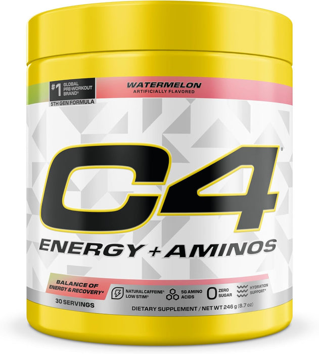 Cellucor C4 Energy + Aminos Watermelon Pre-Workout & Recovery Powder | TigerFitness