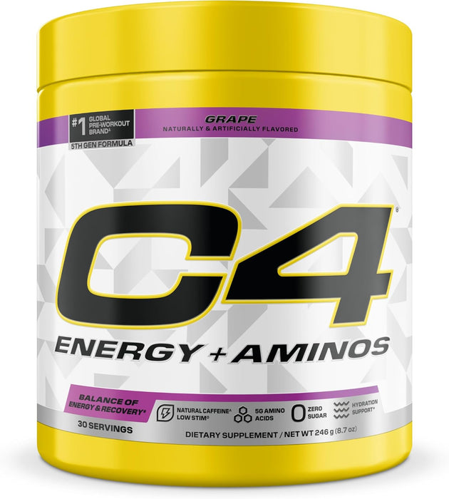 Cellucor C4 Energy + Aminos Grape Pre-Workout & Recovery Powder | TigerFitness