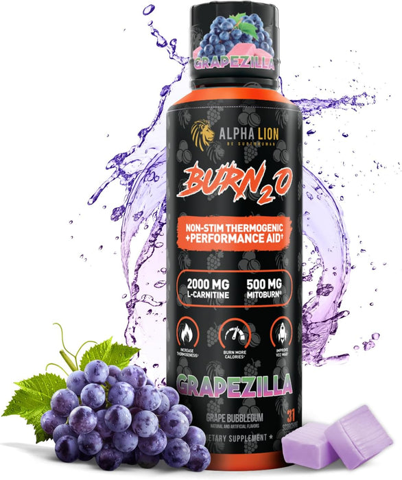 Alpha Lion Superhuman® Burn 2.0 Liquid Thermogenic – Grapezilla Grape Bubblegum