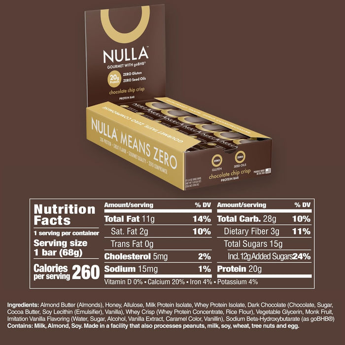 Nulla Gourmet Protein Bar with goBHB
