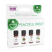 NOW Foods Peaceful Patio Essential Oils Kit, 4 x 10 mL bottles, front angle view