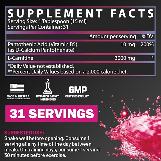 Nutrex L-Carnitine 3000 Liquid | Supports Fat Metabolism