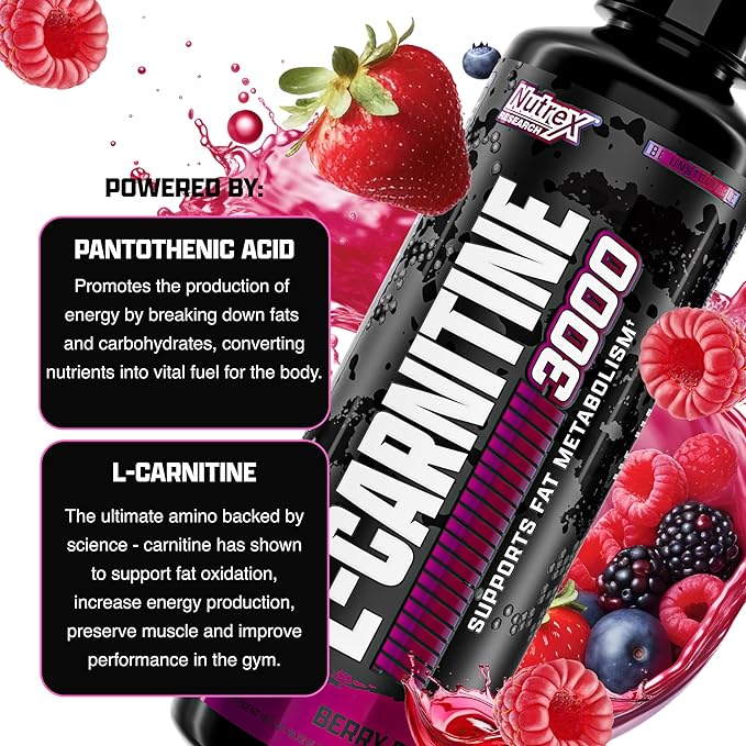 Nutrex L-Carnitine 3000 Liquid | Supports Fat Metabolism