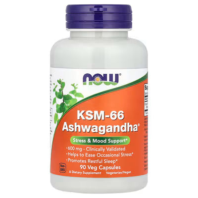 NOW Foods KSM-66 Ashwagandha 600mg