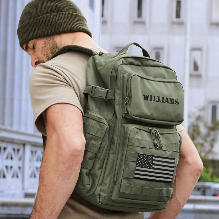 Tiger Fitness Tactical Assault Backpack with Molle System, Waterproof Rucksack (Comes with 3D TF NWUYD Black/Orange Logo Patch)