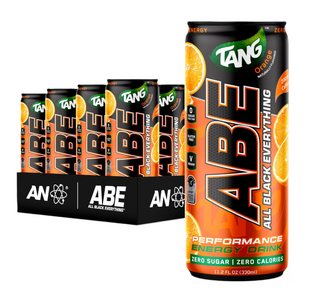 ABE Nation Energy Drink RTD 12-pack case of zero sugar energy drinks with 200mg caffeine, taurine, citrulline, beta-alanine, and B vitamins. Orange Tang