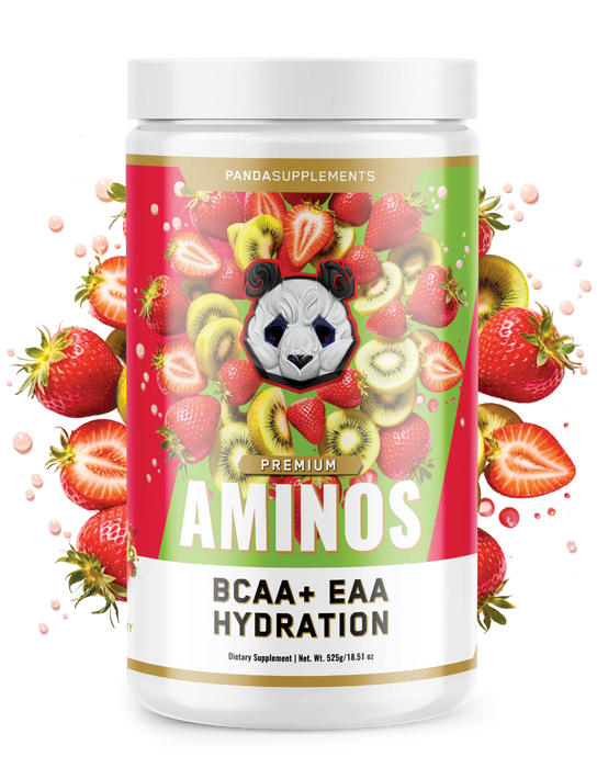 Panda Supps AMINOS Kiwi Strawberry – BCAA + EAA Drink for Hydration and Recovery