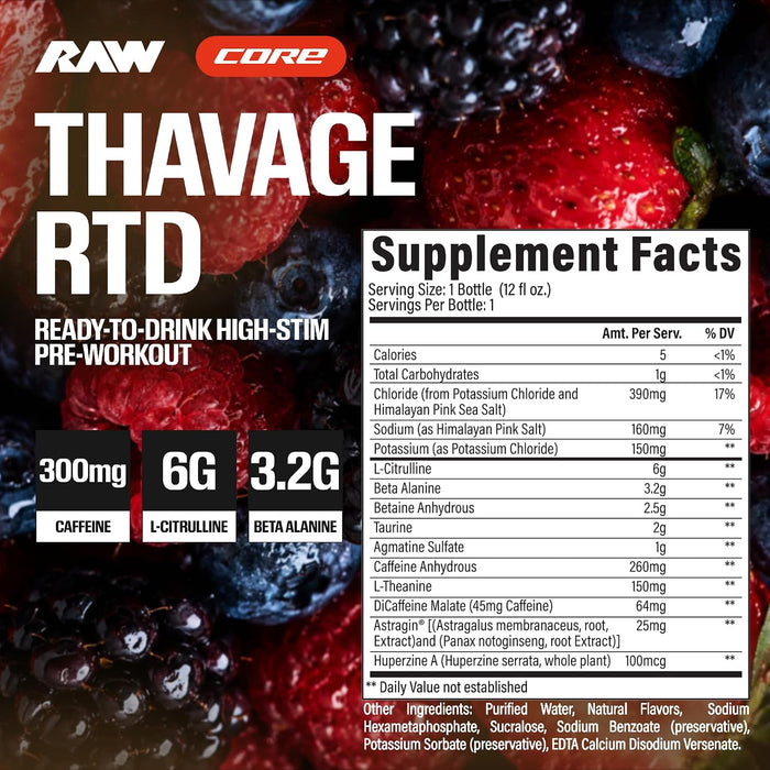 RAW Nutrition CBUM Thavage Pre RTD