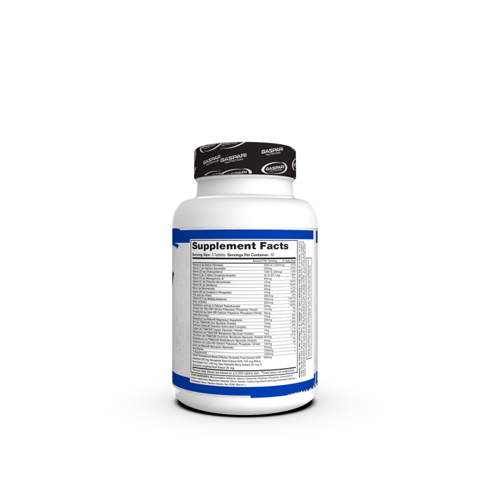 Gaspari Anavite XT supplement facts and side panel