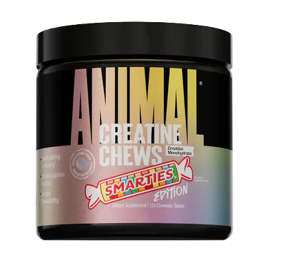 Animal Creatine Chews Smarties Edition chewable creatine supplement container front label