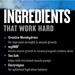 Animal Creatine HMB ingredients graphic highlighting creatine monohydrate, myHMB, sea salt and electrolytes for performance