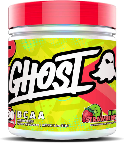 GHOST BCAA Kiwi Strawberry amino acid powder supplement for muscle recovery and hydration 30 Servings Tigerfitness.com