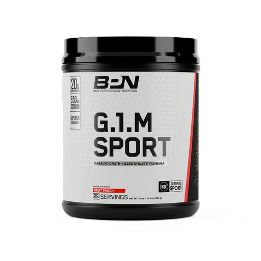 BPN G.1.M Sport Fruit Punch carbohydrate and electrolyte drink mix, 25 servings