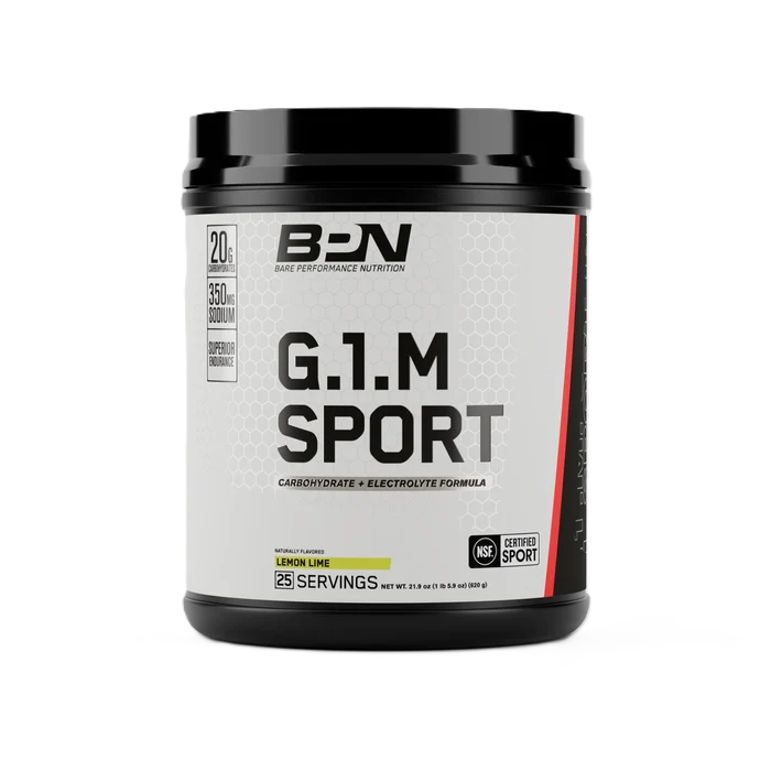 BPN G.1.M Sport Lemon Lime carbohydrate and electrolyte drink mix, 25 servings
