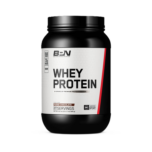 BPN Whey Protein Fudge Chocolate whey and casein protein powder, 2 lb