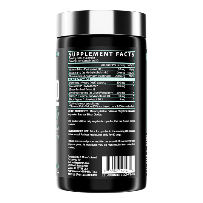zip burn glp 1 Nutrex Burn30 GLP1+
