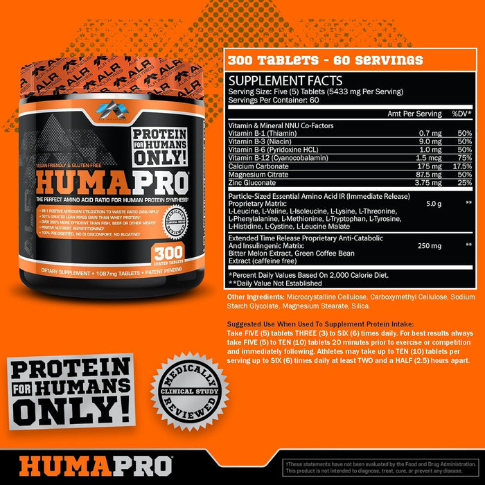 HumaPro® Tablets Essential Aminos for Lean Muscle, Recovery & Performance