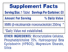 Hi-Tech Pharma NMN Supplement Facts Label | Ingredients & Directions | TigerFitness.com