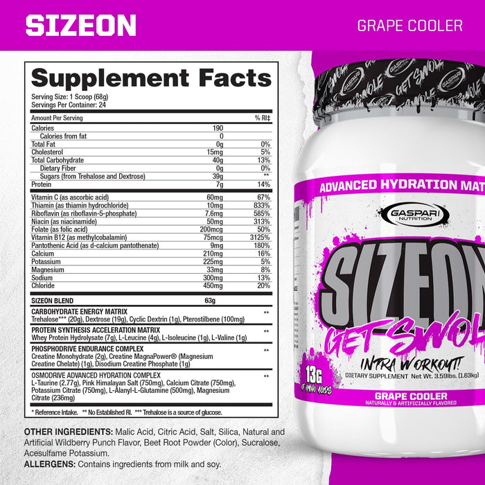 Gaspari Nutrition SizeOn | Intra-Workout Creatine