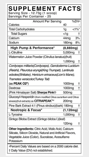 BlackMarket Labs AdreNOlyn Stim-Free Pump | Non-Stimulant Pre-Workout for Intense Pumps