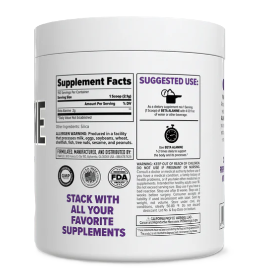 Finaflex Beta-Alanine Amino Acid Supplement Facts | TigerFitness.com