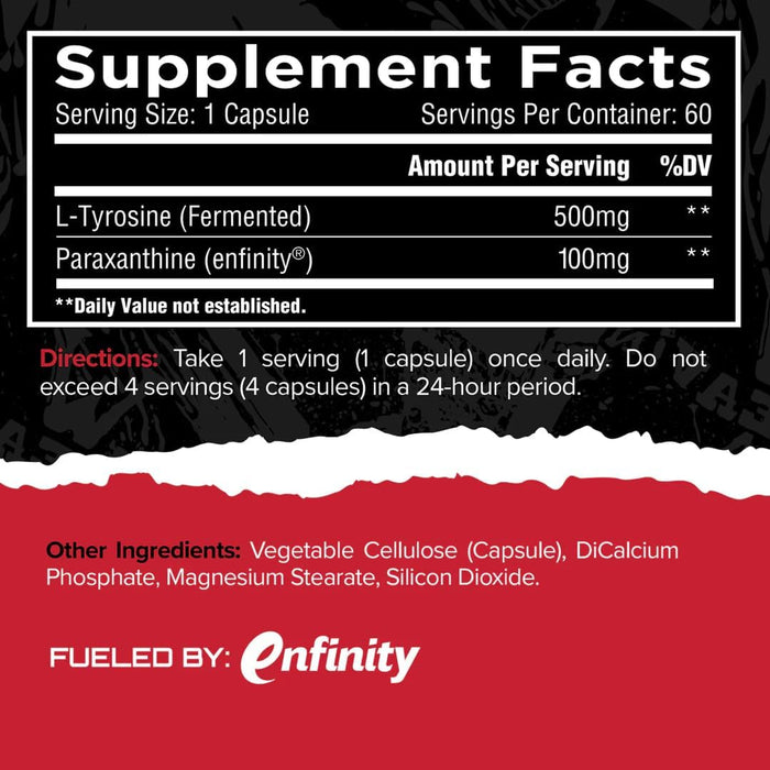 Unmatched Paraxanthine Supplement Facts Label – Ingredients & Nutrition | TigerFitness