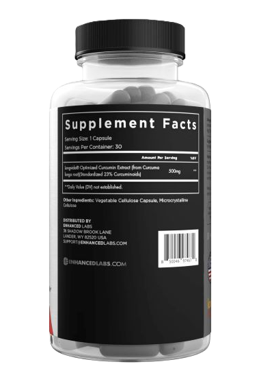 Enhanced Labs Turmeric Supplement Facts Label – Ingredients & Nutrition | TigerFitness