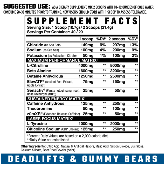 Axe & Sledge Intake | All In One Pre-Workout