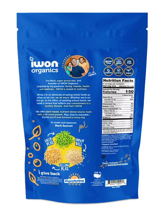 IWON Organics Protein Crisps | Organic High Protein Snack