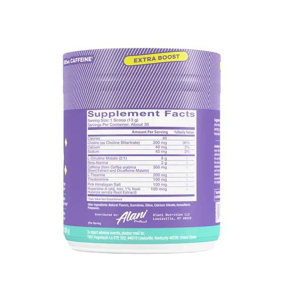 Alani Nu Pre-Workout+ | Advanced Energy & Focus Formula