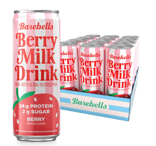 Barebells Milk Drink RTD Berry 24g protein ready to drink shake no added sugar