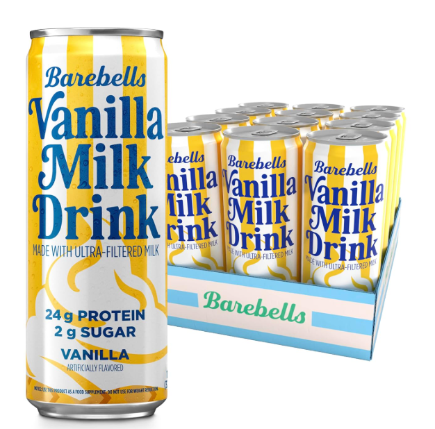 Barebells Milk Drink RTD Vanilla 24g protein ready to drink protein shake low sugar