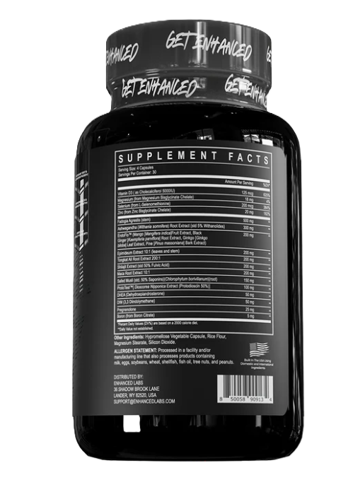 Enhanced Labs Top T Supplement Facts Label Ingredients & Nutrition | TigerFitness